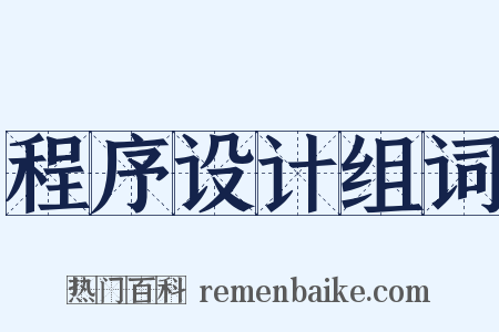 程序设计组词是什么意思的图片